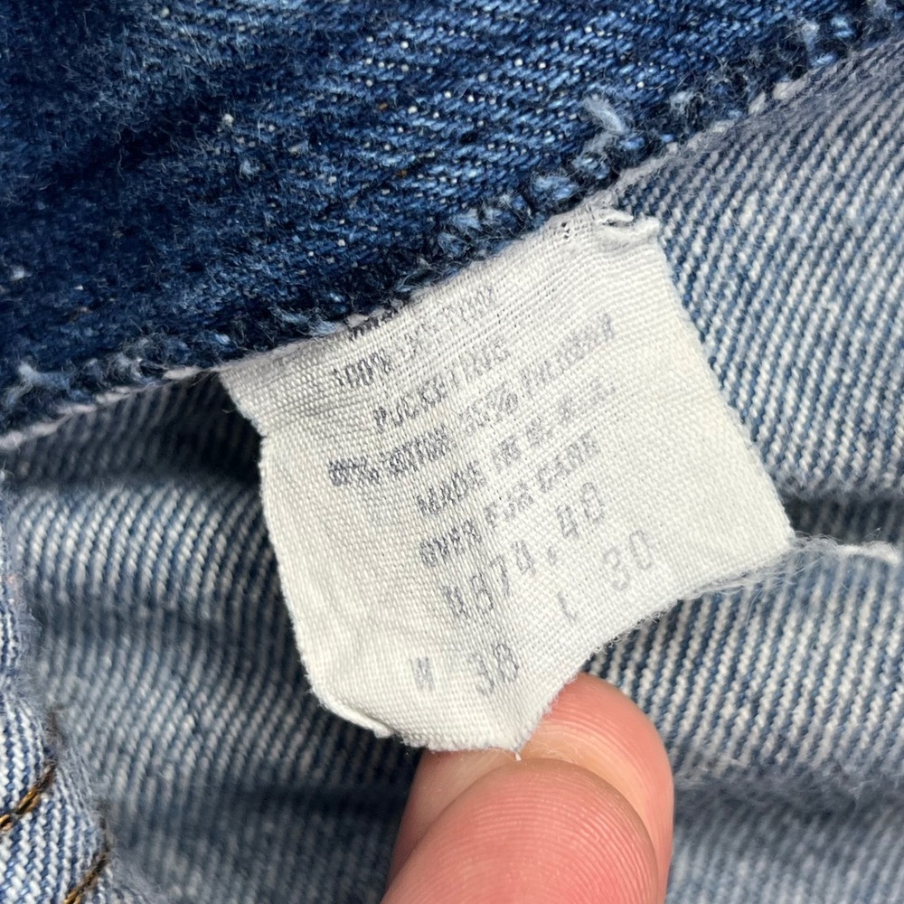 VTG Saddle King Jeans 38x30(36x28.5) Blue Denim Western Cowboy Talon Zipper USA - Picture 8 of 16